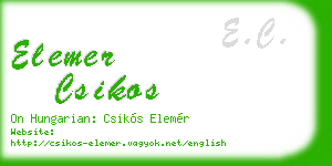 elemer csikos business card