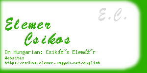 elemer csikos business card